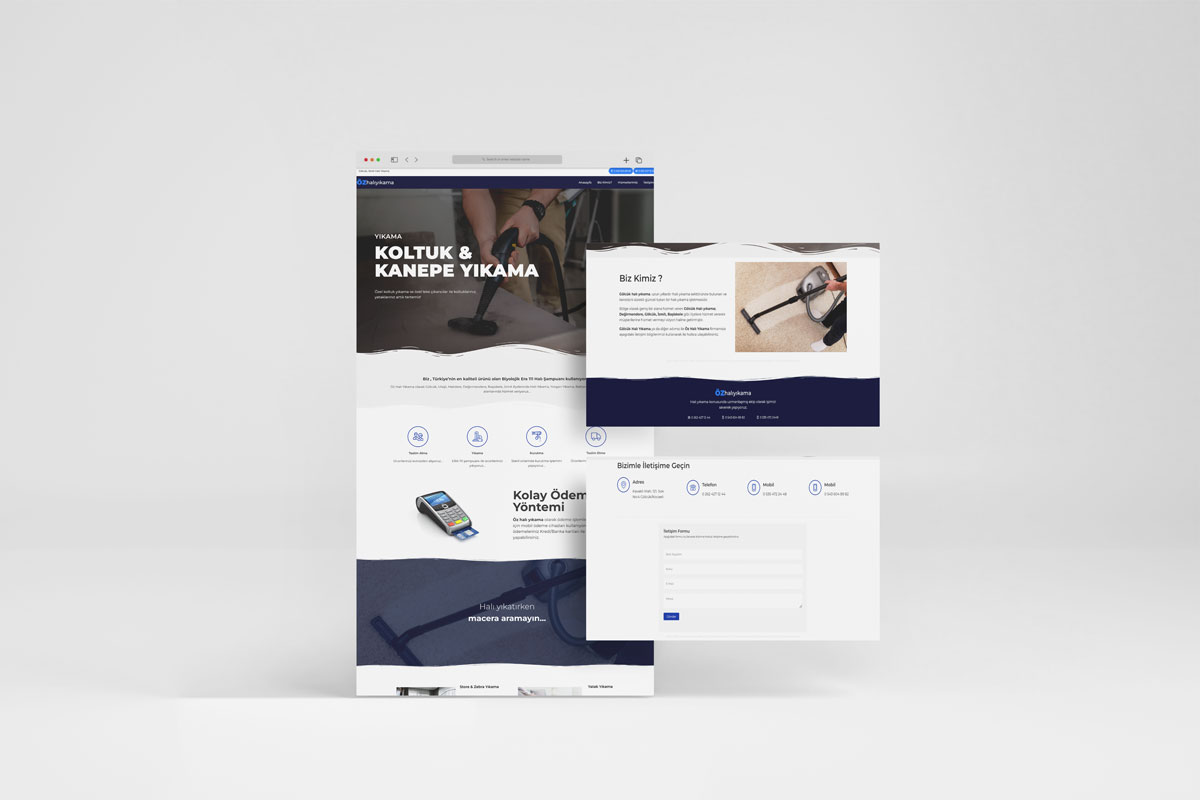 Öz & Melisa Halı Yıkama Web Sitesi Tasarımı