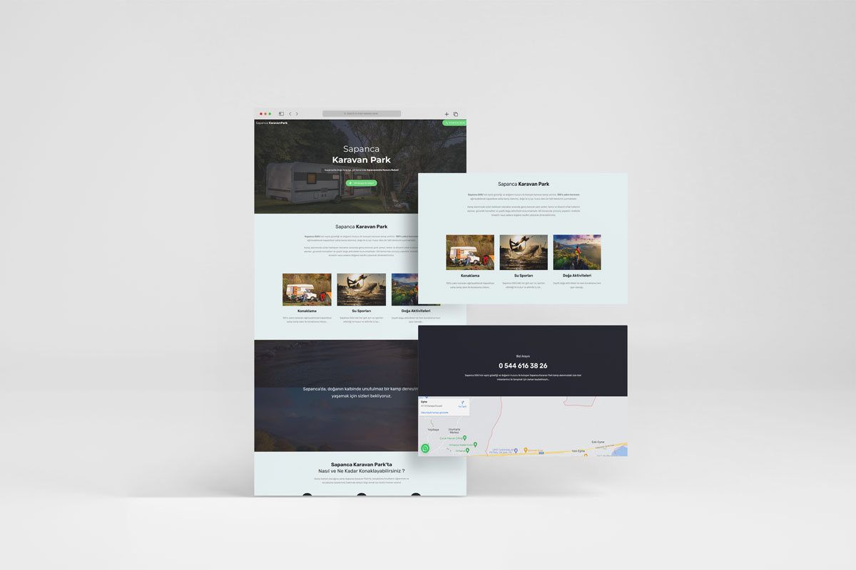 Sapanca Karavan Park Web Site Tasarımı